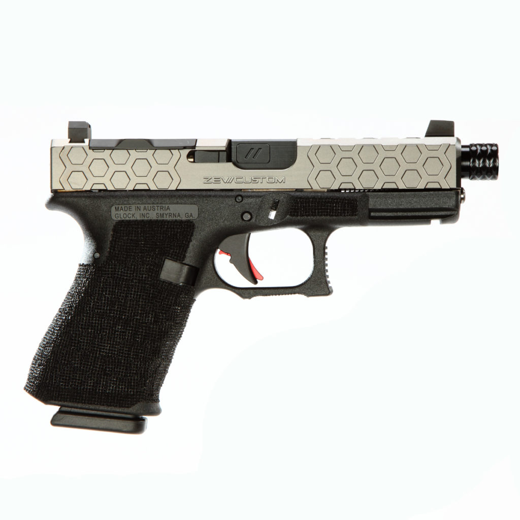 GLOCK ZEV CUSTOM G19 GREY HEX CUT 9MM PISTOL